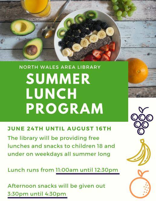 Summer Lunch Program at North Wales Library